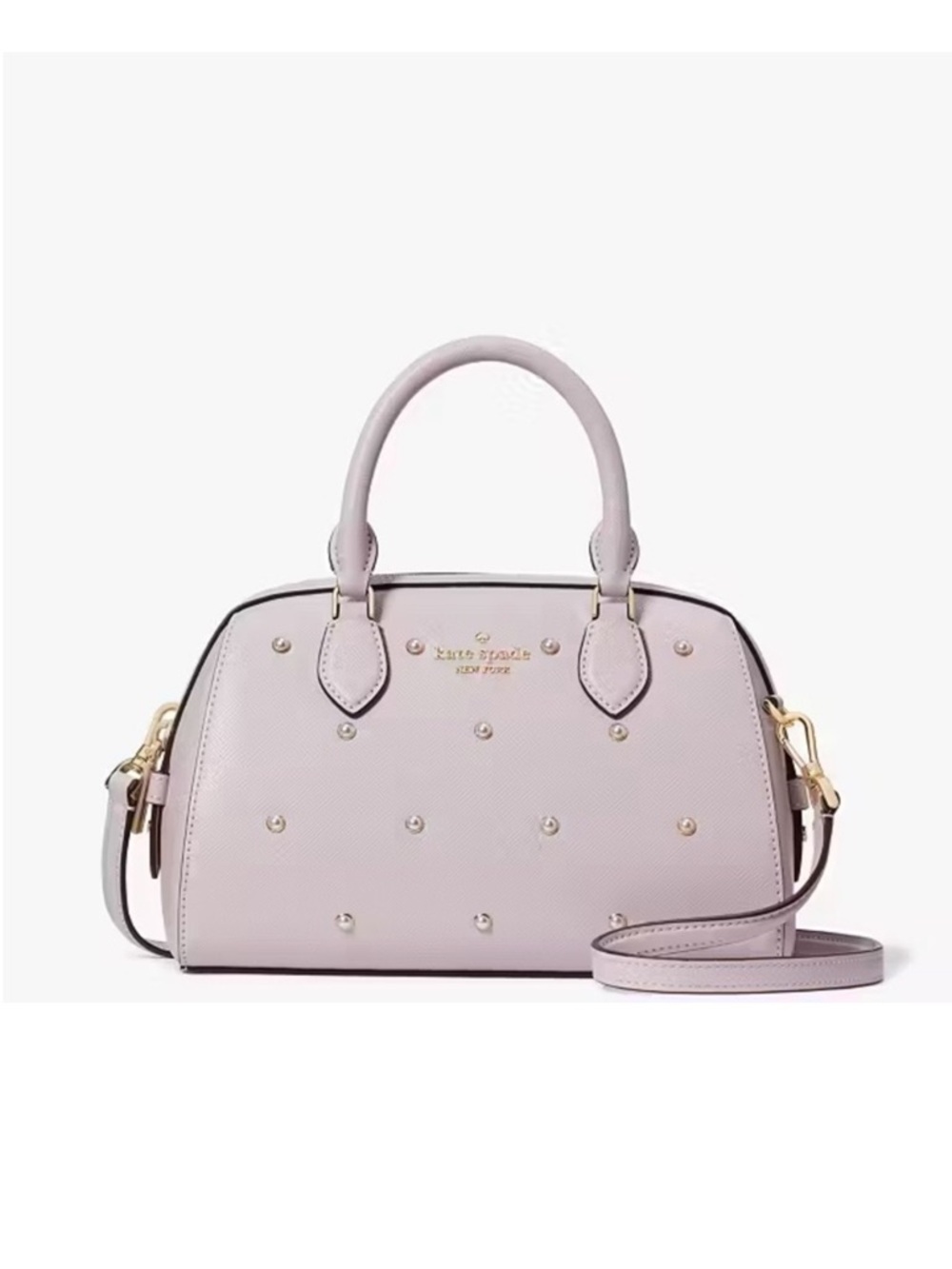 NWT! KATE SPADE Madison Studded Faux Pearls Duffle Crossbody KF494